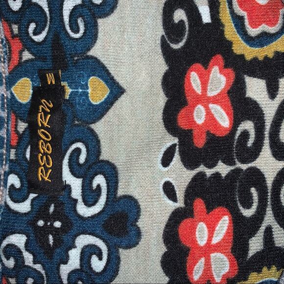 Reborn Boho Style Dress Womens Medium Gorgeous Print Western - Picture 4 of 5